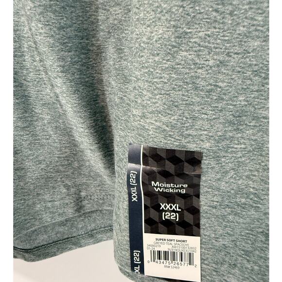 New Athletic Works Super Soft Shorts Green Elastic Waist Front Tie Size 3X (22) - Picture 3 of 4